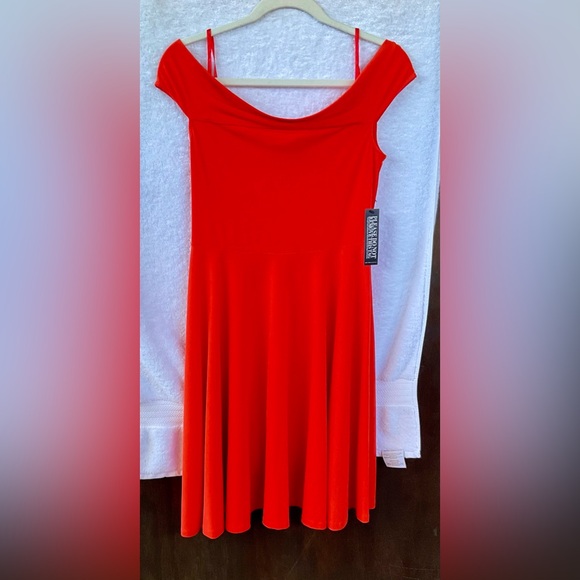 New York & Company Stretch S/L Orange Dinner Dress; NWT; M - Picture 1 of 14